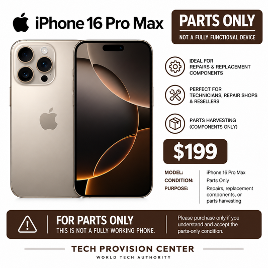 iPhone 16 Pro Max – Parts Only | Repair & Replacement Components
